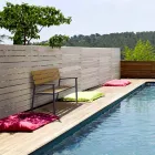 Trädgårdsbänk med struktur i antracit aluminium, Homemotion - Isotta Viadurini