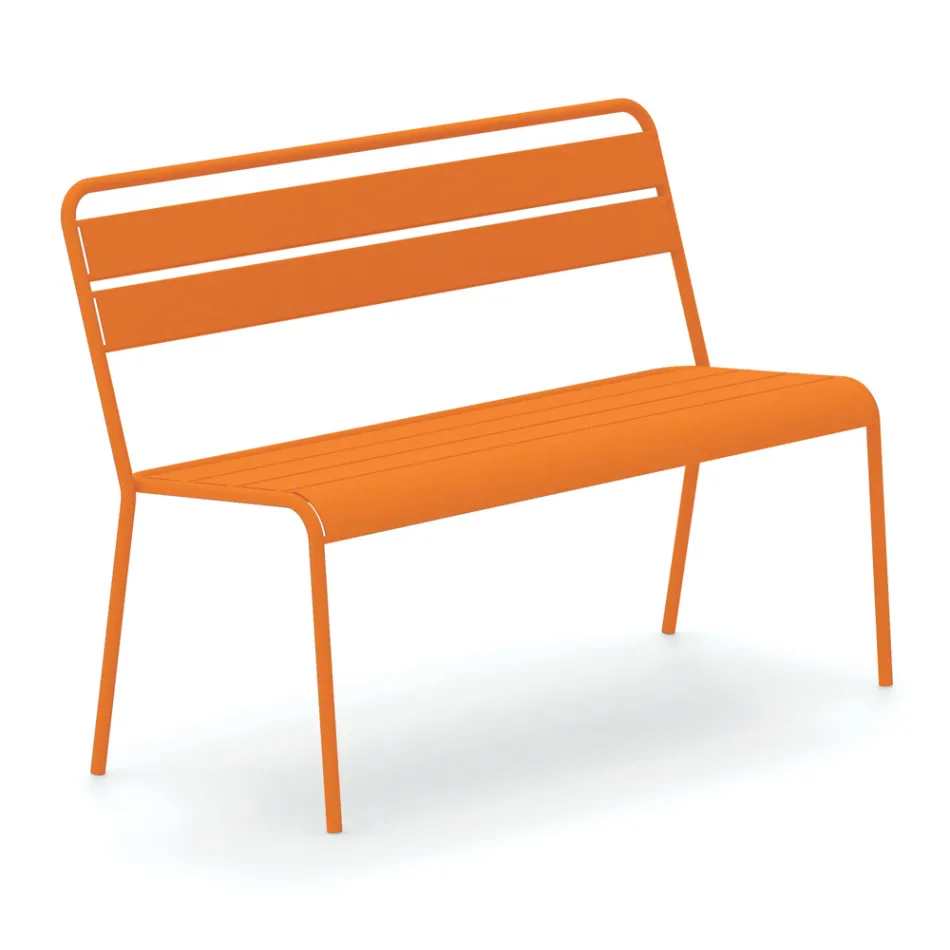 Stapelbar trädgårdsbänk med galvaniserad stålkonstruktion tillverkad i Italien - Ralph Viadurini