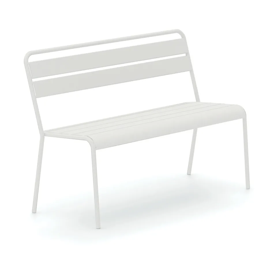 Stapelbar trädgårdsbänk med galvaniserad stålkonstruktion tillverkad i Italien - Ralph Viadurini