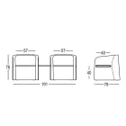 Trädgårdsbänk i polyeten och björkträ tillverkad i Italien - Talula Viadurini