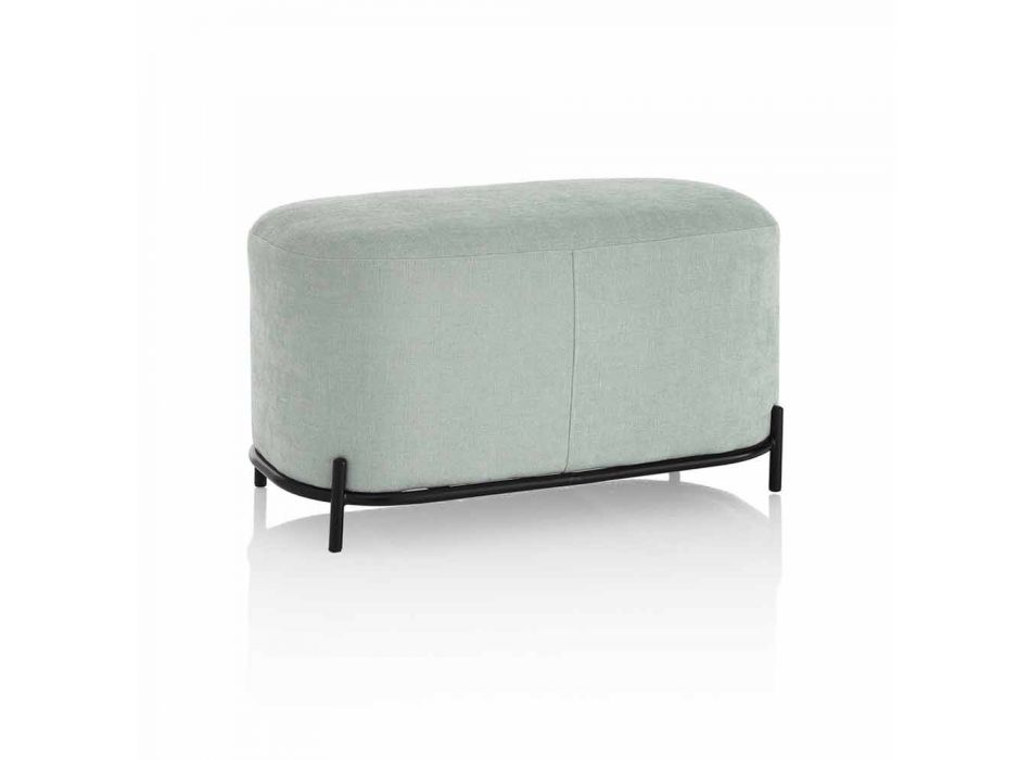 Bänk för vardagsrum eller sovrum i Mint Green Design Fabric - Ambrogia Viadurini