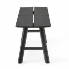 Bänk för modern design i ask med fanerad sits - Andria Viadurini