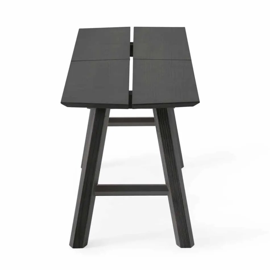 Bänk för modern design i ask med fanerad sits - Andria Viadurini