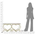 Bänk i guldjärn med säte vadderat och täckt i tyg - Alchimia Viadurini