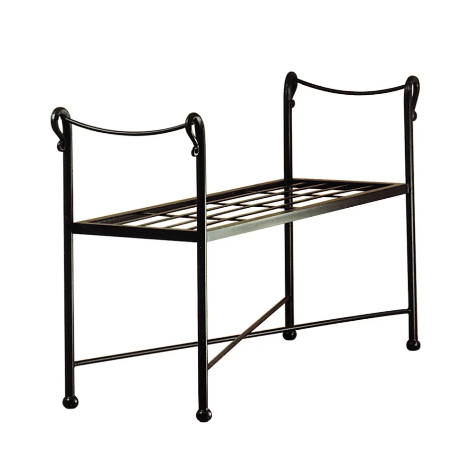 Rörformad järnbänk i olika ytbehandlingar tillverkad i Italien - Prag Viadurini