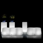 Vågig utomhusbänk i polyeten Tillverkad i Italien - Brenda Viadurini