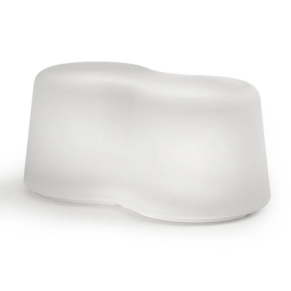 Vågig utomhusbänk i polyeten Tillverkad i Italien - Brenda Viadurini