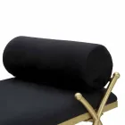 Modern design rektangulär bänk i järn, MDF och tyg - härdning Viadurini