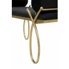 Modern design rektangulär bänk i järn, MDF och tyg - härdning Viadurini