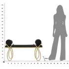 Modern design rektangulär bänk i järn, MDF och tyg - härdning Viadurini