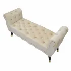 Modern design rektangulär bänk i trä och tyg - Theodore Viadurini