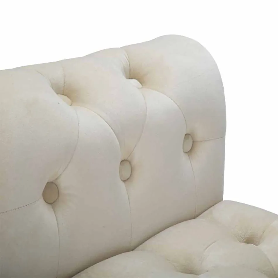 Modern design rektangulär bänk i trä och tyg - Theodore Viadurini