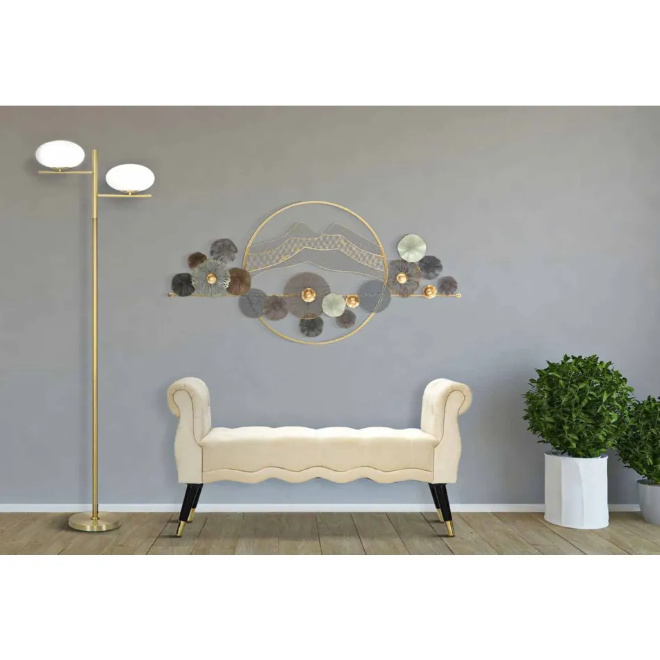 Modern design rektangulär bänk i trä och tyg - Theodore Viadurini