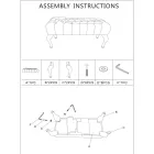 Shabby Chic bänk i trä med säte i quiltat tyg - Rocchetta Viadurini