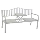 Utomhusbänk av metall med utdragbart bord - Graffetta Viadurini