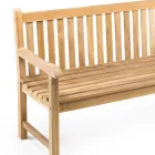 Trädgårdsbänk i naturlig teak i olika storlekar - Yggdrasil Viadurini