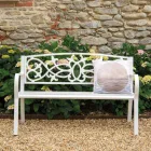 Trädgårdsbänk av metall med olika ytbehandlingar - Häftapparat Viadurini