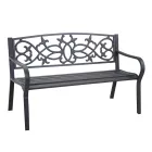 Trädgårdsbänk av metall med olika ytbehandlingar - Häftapparat Viadurini