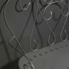 Trädgårdsbänk helt tillverkad av metall - Arkiv Viadurini