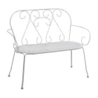 Trädgårdsbänk helt tillverkad av metall - Arkiv Viadurini