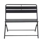 Hopfällbar trädgårdsbänk av metall - Ribbon Viadurini