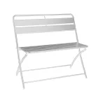 Hopfällbar trädgårdsbänk av metall - Ribbon Viadurini