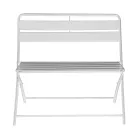 Hopfällbar trädgårdsbänk av metall - Ribbon Viadurini