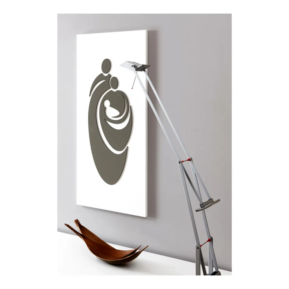 Panel som visar den lasergraverade familjen tillverkad i Italien - Chiaki Viadurini