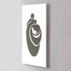 Panel som visar den lasergraverade familjen tillverkad i Italien - Chiaki Viadurini