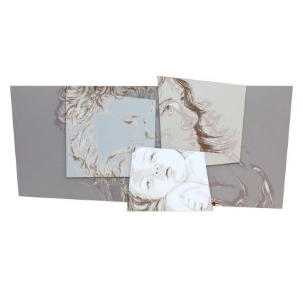 Panel med familjen Bethlehem Made in Laser Made in Italy - Paola Viadurini