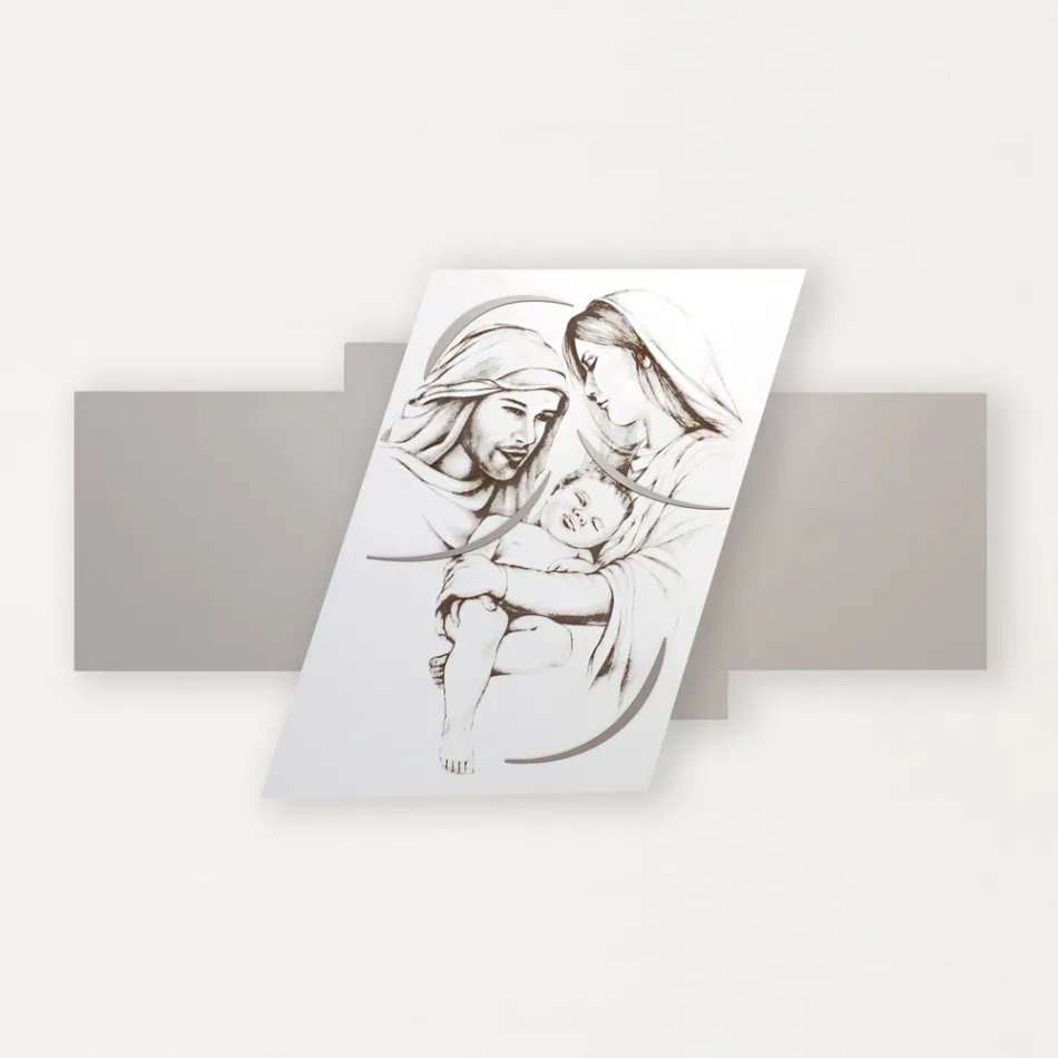 Panel med lasergraverad familj tillverkad i Italien - Micky Viadurini