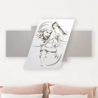 Panel med lasergraverad familj tillverkad i Italien - Micky Viadurini