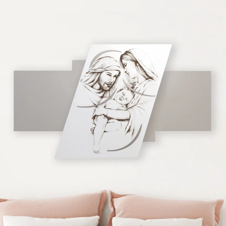 Panel med lasergraverad familj tillverkad i Italien - Micky Viadurini