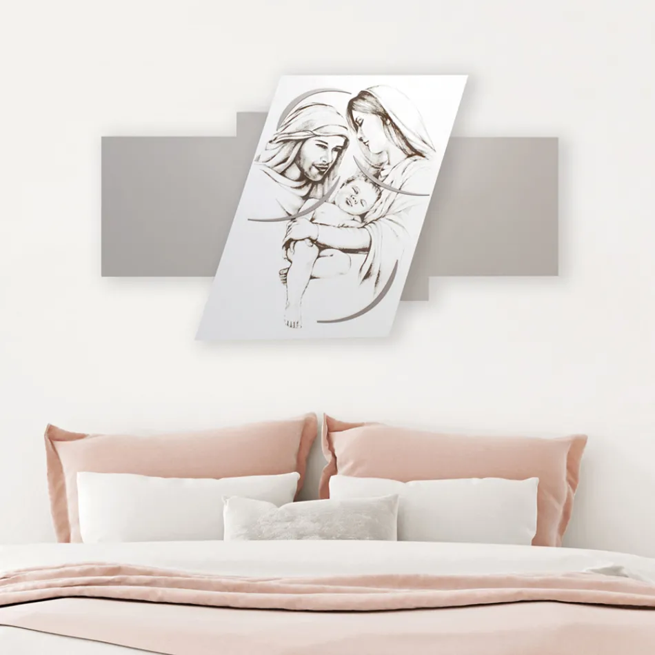 Panel med lasergraverad familj tillverkad i Italien - Micky Viadurini