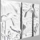 Dekorativ väggpanel Modern design vit och grå keramik - Giappoko Viadurini