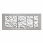 Dekorativ väggpanel Modern design vit och grå keramik - Giappoko Viadurini