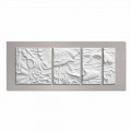 Dekorativ väggpanel Modern design vit och grå keramik - Giappoko