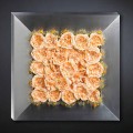 Dekorativ väggpanel i metall och konstgjorda rosor Tillverkad i Italien - Rosetta