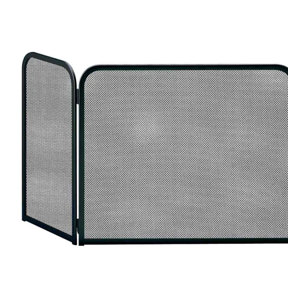 Gnistfångare med 3 dörrar Tillverkad av metall Tillverkad i Italien - Kat Viadurini