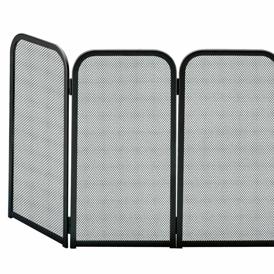 Gnistfångare med 4 dörrar Tillverkad av Metall Made in Italy - Kanin Viadurini