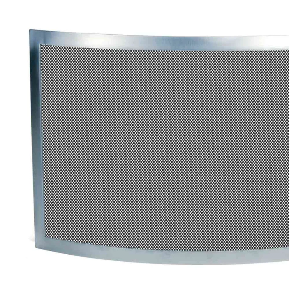 Gnistfångare med svart nät och böjt stål Tillverkat i Italien - Safir Viadurini