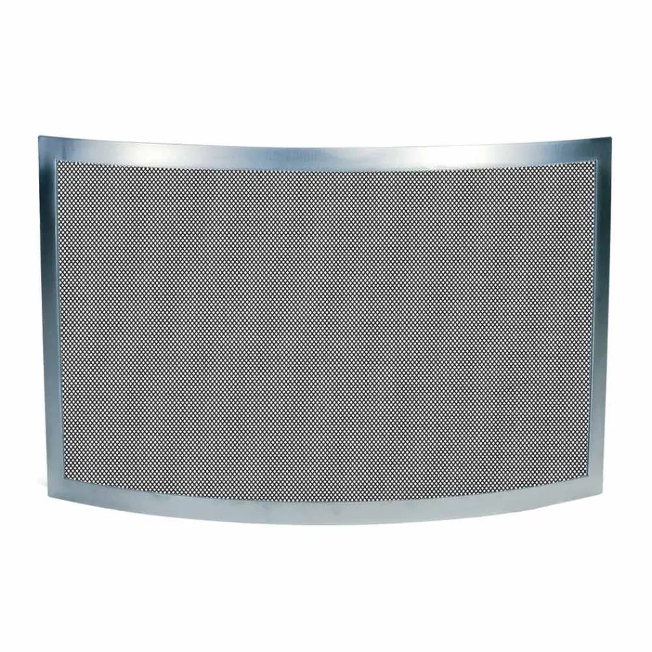 Gnistfångare med svart nät och böjt stål Tillverkat i Italien - Safir Viadurini