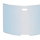 Böjd gnistfångare i härdad kristall tillverkad i Italien - Zafu Viadurini