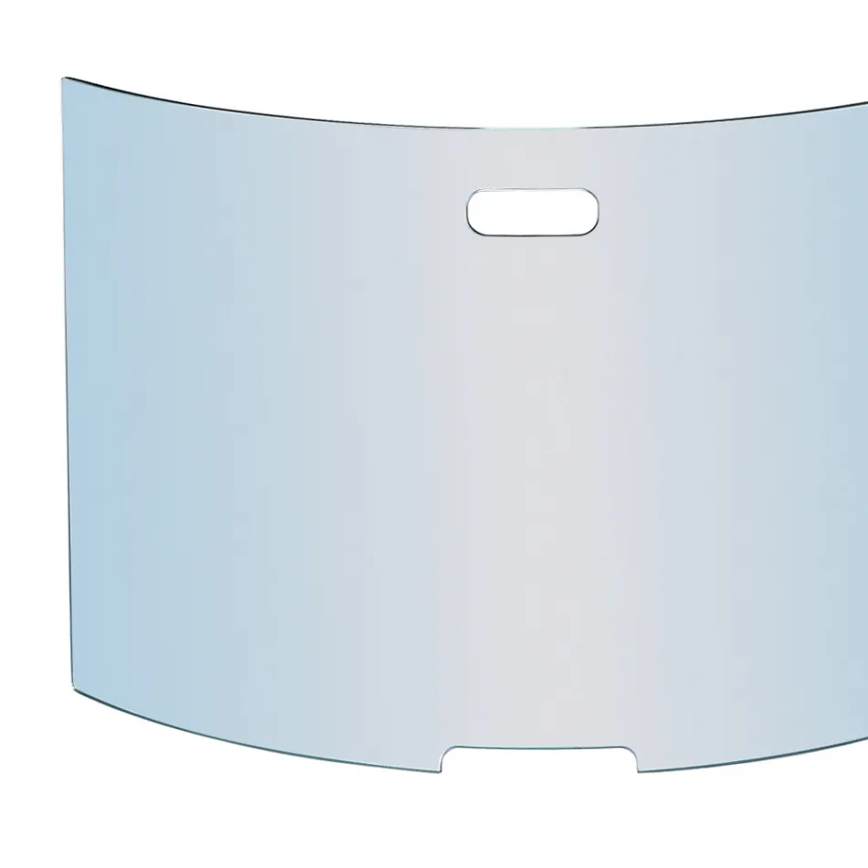 Böjd gnistfångare i härdad kristall tillverkad i Italien - Zafu Viadurini