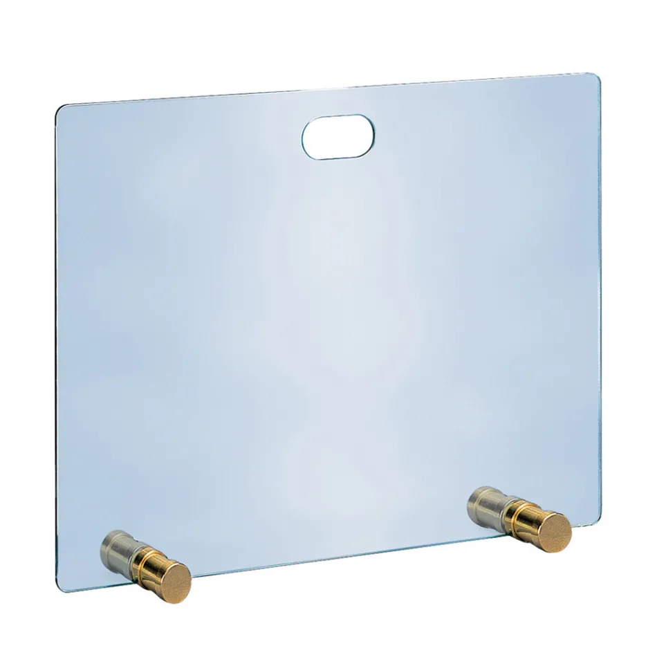 Gnistfångare i härdad kristall och 4 fötter tillverkad i Italien - Delfino Viadurini