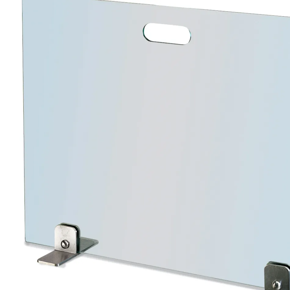 Gnistfångare i härdad kristall och stålfötter tillverkade i Italien - Volym Viadurini