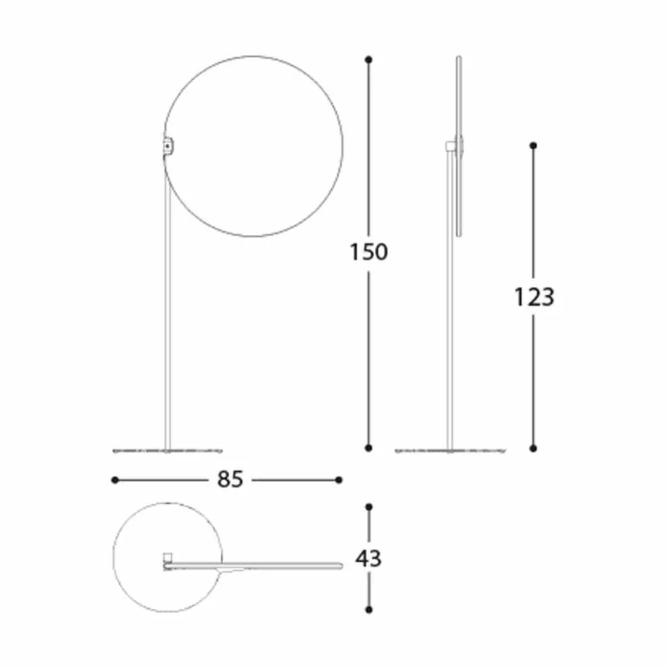 Tygparasoll med aluminiumkonstruktion - Emma solskyddsmedel från Varaschin Viadurini
