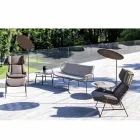 Tygparasoll med aluminiumkonstruktion - Emma solskyddsmedel från Varaschin Viadurini