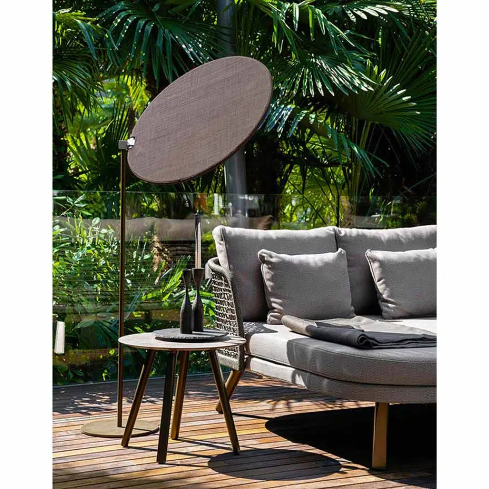 Tygparasoll med aluminiumkonstruktion - Emma solskyddsmedel från Varaschin Viadurini