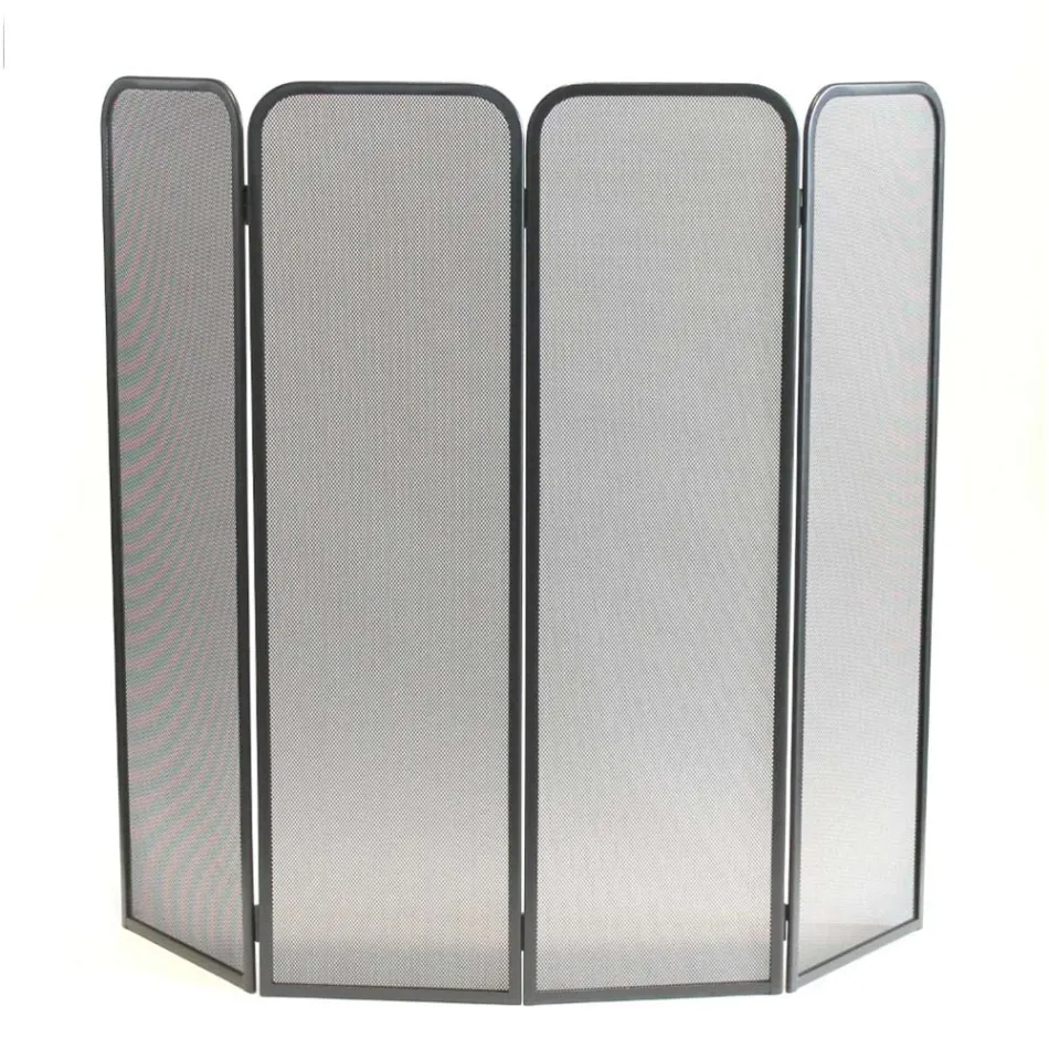 Spisskydd med 4 luckor i svartlackerat stål Tillverkat i Italien - Kiwi Viadurini